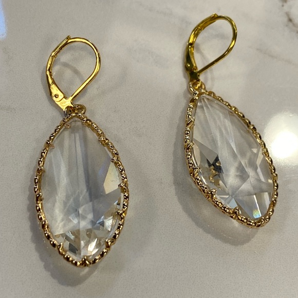 Pretty transparent leaf earrings - Picture 2 of 6